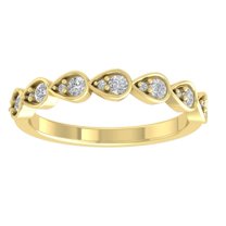 ARAIYA FINE JEWELRY 10K Yellow Gold Round Diamond Wedding Band Ring (1 cttw, I-J Color, I2-I3 Clarity), Size 9