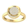 thumbnail image 1 of ARAIYA FINE JEWELRY 10K Yellow Gold Round Lab Grown Diamond Cluster Engagement Ring (1/4 cttw, VS1 Clarity, D-F Color) Size 10, 1 of 6