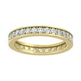 thumbnail image 1 of ARAIYA FINE JEWELRY 10K Yellow Gold Round Shape Lab Grown Diamond Prong-Set Etneity Band Ring Size 8 (1 cttw, D-F Color, VS Clarity), 1 of 6