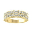 thumbnail image 1 of ARAIYA FINE JEWELRY 10K Yellow Gold Round and Baguette shape Lab Grown Diamond Eternity&nbsp;Band Ring (1 cttw, VS Clarity, D-E Color) Size 9, 1 of 1