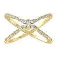 thumbnail image 1 of ARAIYA FINE JEWELRY 10K Yellow Gold Round and Marquise shape Diamond Band Ring (1/3 cttw, I2-I3 Clarity, I-J Color) Size 8.5, 1 of 5