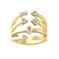 thumbnail image 1 of ARAIYA FINE JEWELRY 10K Yellow Gold Round and marquise-shape Diamond Fashion Ring (2/5 cttw, I2-I3 Clarity, I-J Color) Size 7, 1 of 5