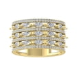 thumbnail image 1 of ARAIYA FINE JEWELRY 10K Yellow Gold Round and marquise-shape Lab Grown Diamond Fashion Ring (1 1/3 cttw, VS Clarity, D-F Color) Size 7, 1 of 5