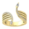 thumbnail image 1 of ARAIYA FINE JEWELRY 10K Yellow Gold Round and marquise-shape Lab Grown Diamond Fashion Ring (1/3 cttw, VS Clarity, D-F Color) Size 5, 1 of 5