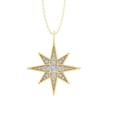 thumbnail image 1 of ARAIYA FINE JEWELRY 10K Yellow Gold Round and princess-shape Lab Grown Diamond Fashion Pendant with Gold Plated Silver Cable Chain Necklace (1/2 cttw, D-F Color, VS Clarity) 18", 1 of 1