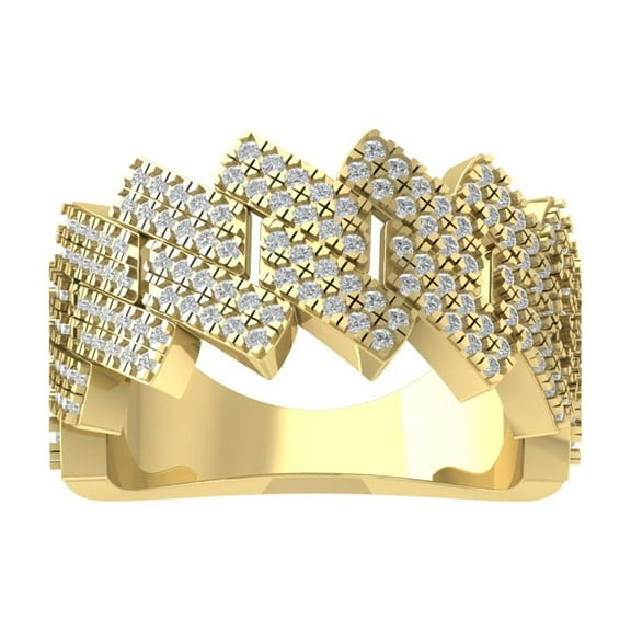 ARAIYA FINE JEWELRY 10K Yellow Gold Round-shape Diamond Anniversary Ring (1 1/4 cttw, I2-I3 Clarity, I-J Color) Size 5