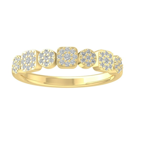 ARAIYA FINE JEWELRY 10K Yellow Gold Round-shape Diamond Composite Ring (1/4 cttw, I2-I3 Clarity, I-J Color) Size 8.5