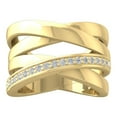 thumbnail image 1 of ARAIYA FINE JEWELRY 10K Yellow Gold Round-shape Diamond Fashion Ring (1/4 cttw, I2-I3 Clarity, I-J Color) Size 9, 1 of 5