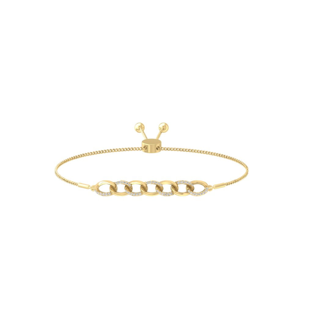 Araiya Fine Jewelry 10K Yellow Gold RoundShape Lab Grown Diamond Bolo