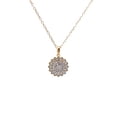 thumbnail image 1 of ARAIYA FINE JEWELRY 10K Yellow Gold Round-shape Lab Grown Diamond Cluster Pendant with Yellow Plating Cable Chain Necklace (2/5 cttw, D-F Color, VS1 Clarity) 18", 1 of 7