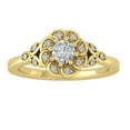 thumbnail image 1 of ARAIYA FINE JEWELRY 10K Yellow Gold Round-shape Lab Grown Diamond Engagement Ring (1/2 cttw, VS Clarity, D-F Color) Size 7.5, 1 of 5