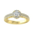 thumbnail image 1 of ARAIYA FINE JEWELRY 10K Yellow Gold Round-shape Lab Grown Diamond Engagement Ring (7/8 cttw, VS Clarity, D-F Color) Size 10, 1 of 5