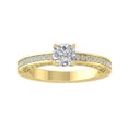 thumbnail image 1 of ARAIYA FINE JEWELRY 10K Yellow Gold Round-shape Lab Grown Diamond Engagement Ring (7/8 cttw, VS Clarity, D-F Color) Size 6, 1 of 5
