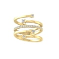 thumbnail image 1 of ARAIYA FINE JEWELRY 10K Yellow Gold Round-shape Lab Grown Diamond Fashion Ring (1/3 cttw, VS Clarity, D-F Color) Size 5.5, 1 of 5