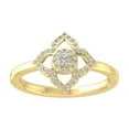 thumbnail image 1 of ARAIYA FINE JEWELRY 10K Yellow Gold Round-shape Lab Grown Diamond Fashion Ring (1/4 cttw, VS Clarity, D-F Color) Size 9.5, 1 of 5