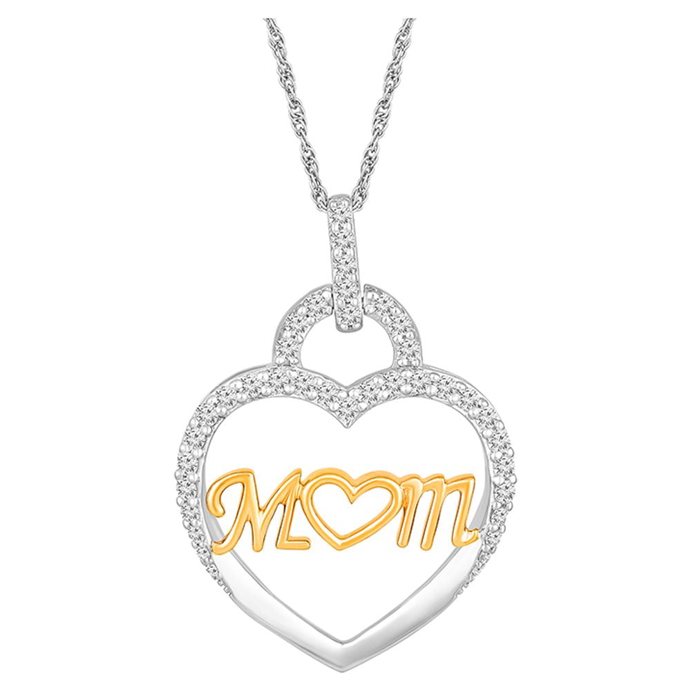 ARAIYA FINE JEWELRY 10K Yellow and White Gold Lab Grown Diamond Mom