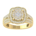thumbnail image 1 of ARAIYA FINE JEWELRY 10k Yellow Gold Cluster Diamond Engagement Ring (3/4 cttw, I-J Color, I2-I3 Clarity) Size 10, 1 of 1