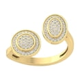 thumbnail image 1 of ARAIYA FINE JEWELRY 10k Yellow Gold Cluster Diamond Wedding Band Ring (1/5 cttw, I-J Color, I2-I3 Clarity) Size 9.5, 1 of 1