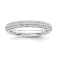 thumbnail image 1 of Araiya Fine Jewelry 14K White Gold 3 Row Diamond Band Ring (1/3 cttw, I-J Color, I2-I3 Clarity), Size 6.5, 1 of 5