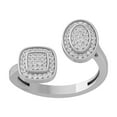 thumbnail image 1 of ARAIYA FINE JEWELRY 14K White Gold Cluster Diamond Wedding Band Ring (1/5 cttw, I-J Color, I2-I3 Clarity) Size 5, 1 of 1