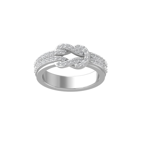 ARAIYA FINE JEWELRY 14K White Gold Diamond Anniversary Ring (1/2 cttw, I-J Color, I2-I3 Clarity) Size 8.5