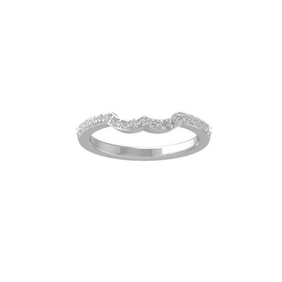ARAIYA FINE JEWELRY 14K White Gold Diamond Band Ring (1/4 cttw, I-J Color, I2-I3 Clarity) Size 7