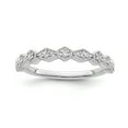 thumbnail image 1 of ARAIYA FINE JEWELRY 14K White Gold Diamond Band Ring (1/8 cttw, I-J Color, I2-I3 Clarity), Size 8.5, 1 of 5