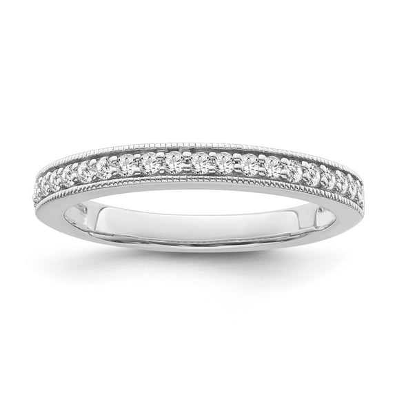Araiya Fine Jewelry 14K White Gold Diamond Band Ring (5/8 cttw, I-J Color, I2 Clarity), Size 6