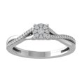 thumbnail image 1 of ARAIYA FINE JEWELRY 14K White Gold Diamond Composite Cluster Ring (1/5 cttw, I-J Color, I2-I3 Clarity) Size 7, 1 of 5