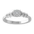 thumbnail image 1 of ARAIYA FINE JEWELRY 14K White Gold Diamond Composite Cluster Ring (1/5 cttw, I-J Color, I2-I3 Clarity) Size 8.5, 1 of 5