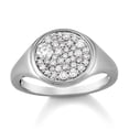 thumbnail image 1 of ARAIYA FINE JEWELRY 14K White Gold Diamond Dome Cluster Band Ring (1/2 cttw, I-J Color, I2-I3 Clarity), Size 8.5, 1 of 5