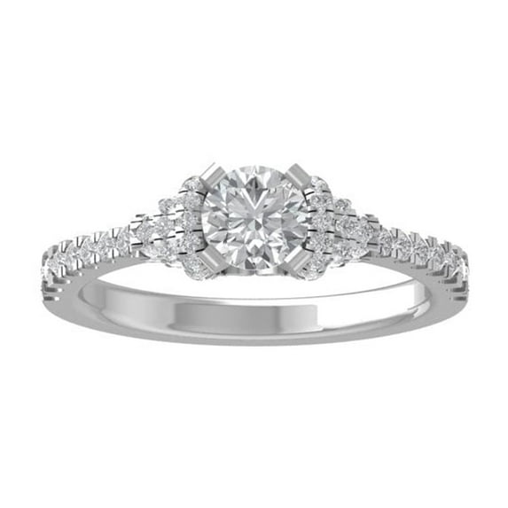 ARAIYA FINE JEWELRY 14K White Gold Diamond Engagement Ring (1 3/8 cttw, I-J Color, I2-I3 Clarity) Size 5