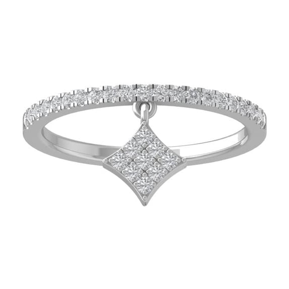 ARAIYA FINE JEWELRY 14K White Gold Diamond Fashion Band Ring (1/4 cttw, I-J Color, I2-I3 Clarity) Size 8.5