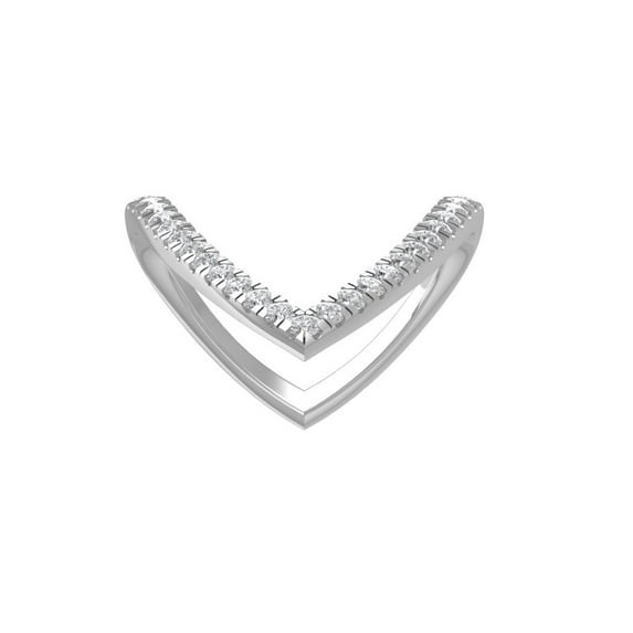 ARAIYA FINE JEWELRY 14K White Gold Diamond Fashion Wedding Band Ring (1/2 cttw, I-J Color, I2-I3 Clarity) Size 10