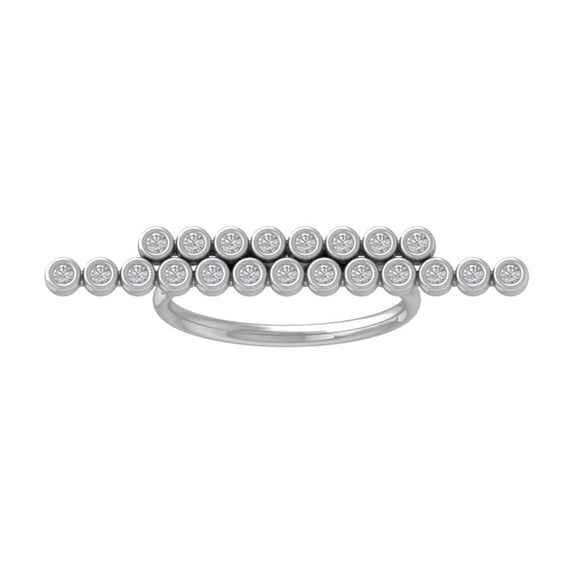 ARAIYA FINE JEWELRY 14K White Gold Diamond Fashion Wedding Ring (1/3 cttw, I-J Color, I2-I3 Clarity) Size 7