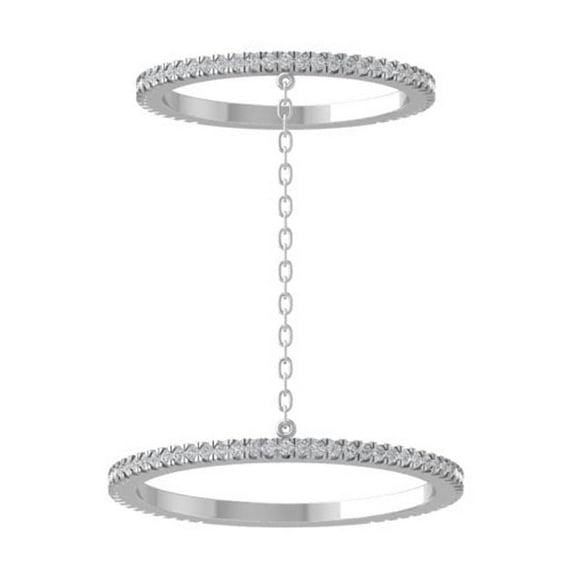 ARAIYA FINE JEWELRY 14K White Gold Diamond Fashion Wedding Ring (1/3 cttw, I-J Color, I2-I3 Clarity) Size 9.5