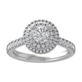 thumbnail image 1 of ARAIYA FINE JEWELRY 14K White Gold Diamond Halo Engagement Ring (1 1/3 cttw, I-J Color, I2-I3 Clarity) Size 7, 1 of 6