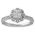 thumbnail image 1 of ARAIYA FINE JEWELRY 14K White Gold Diamond Halo Engagement Ring (1/3 cttw, I-J Color, I2-I3 Clarity) Size 7.5, 1 of 5