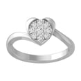 thumbnail image 1 of ARAIYA FINE JEWELRY 14K White Gold Diamond Heart Ring (1/4 cttw, I-J Color, I2-I3 Clarity) Size 8, 1 of 1