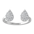thumbnail image 1 of ARAIYA FINE JEWELRY 14K White Gold Diamond Open Band Ring (1/2 cttw, I-J Color, I2-I3 Clarity) Size 9.5, 1 of 1