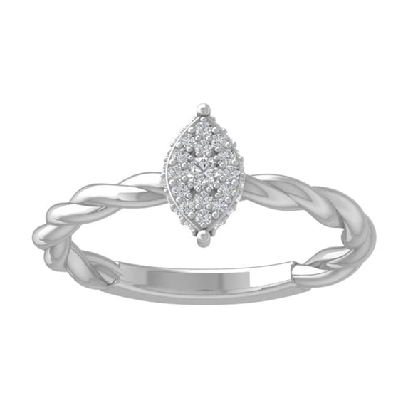 ARAIYA FINE JEWELRY 14K White Gold Diamond Promise Ring (1/6 cttw, I-J Color, I2-I3 Clarity) Size 6