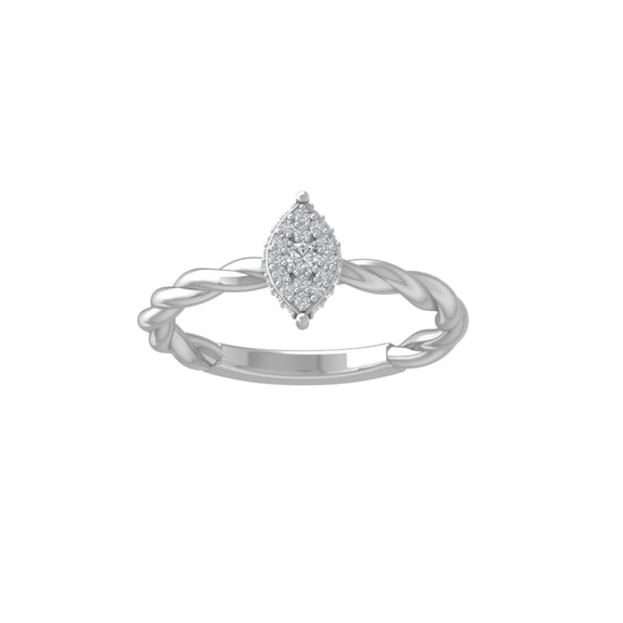ARAIYA FINE JEWELRY 14K White Gold Diamond Promise Ring (1/6 cttw, I-J Color, I2-I3 Clarity) Size 7.5