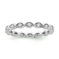 thumbnail image 1 of ARAIYA FINE JEWELRY 14K White Gold Diamond Stackable Eternity Band Ring (1/4 cttw, I-J Color, I2-I3 Clarity), Size 10, 1 of 5