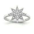 thumbnail image 1 of ARAIYA FINE JEWELRY 14K White Gold Diamond Star Ring (1/8 cttw, I-J Color, I2-I3 Clarity), Size 6.5, 1 of 5