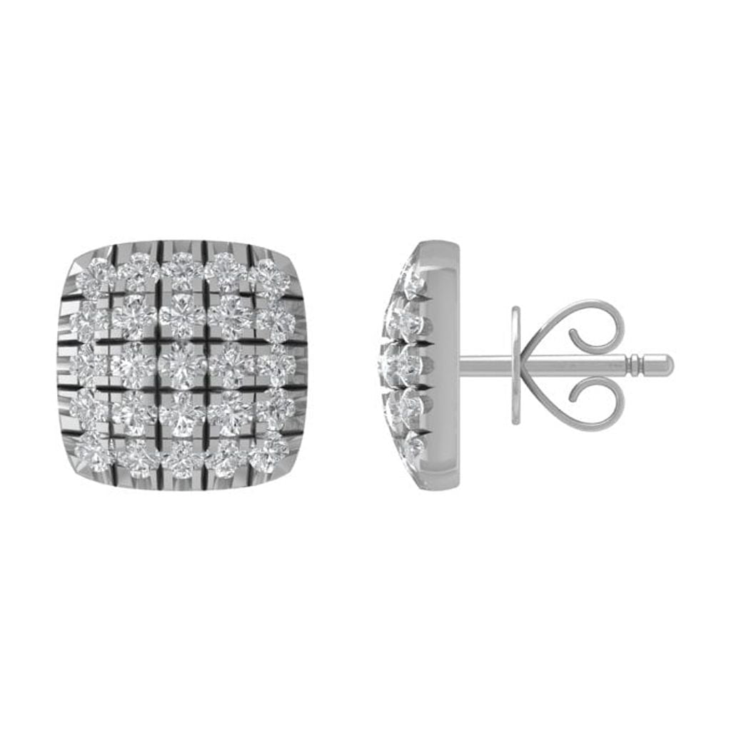 ARAIYA FINE JEWELRY 14K White Gold Diamond Stud Earrings (1/2 cttw, I2-I3 Clarity, I-J Color)