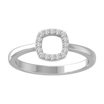 ARAIYA FINE JEWELRY 14K White Gold Diamond Wedding Anniversary Band Ring (1/10 cttw, I-J Color, I2-I3 Clarity) Size 10