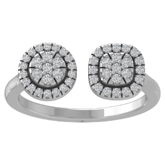 ARAIYA FINE JEWELRY 14K White Gold Diamond Wedding Band Ring (1/3 cttw, I-J Color, I2-I3 Clarity) Size 5