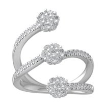 ARAIYA FINE JEWELRY 14K White Gold Diamond Wedding Band Ring (3/4 cttw, I-J Color, I2-I3 Clarity) Size 6.5