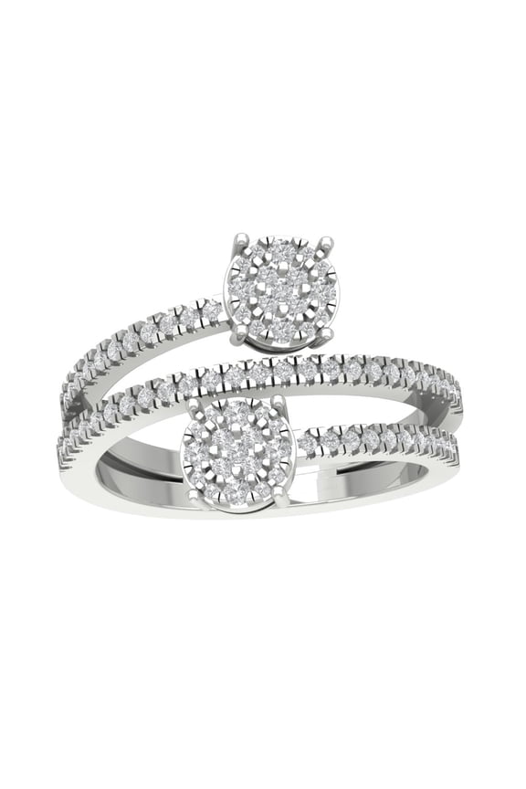 FINE JEWELRY 14K White Gold Lab Grown Diamond Band Ring (1/2 cttw, D-F Color, VS Clarity), Size 8