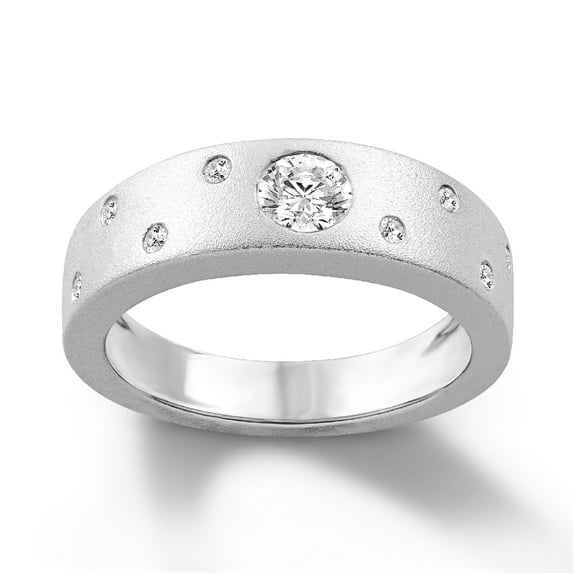 ARAIYA FINE JEWELRY 14K White Gold Lab Grown Diamond Band Ring (1/2 cttw, D-F Color, VS Clarity), Size 9